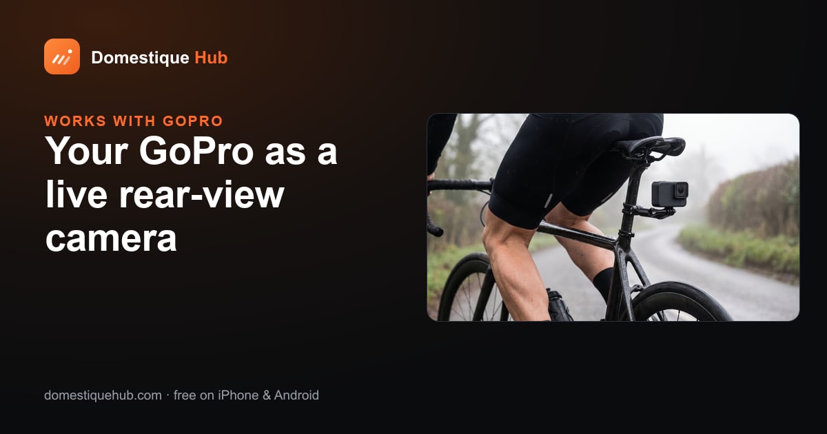 How a GoPro's live picture reaches the ride screen: Bluetooth, Wi-Fi, live tile